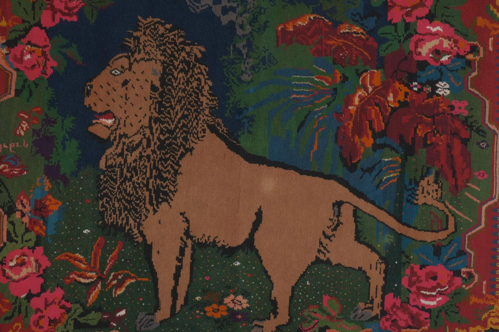 Vintage hand-embroidered textile 175x242 cm