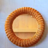 Rattan mirror 60s 47cm