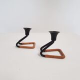 Pair of candlesticks Laurids Lonborg Denmark 60s