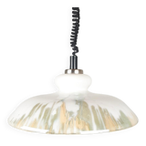 White glass pendant lamp, 1970s