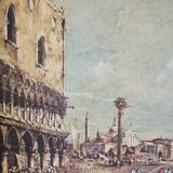 Landscape representing venice, 1960s, set of 2