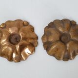 Paire de cendriers en bronze vintage