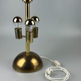 60s 70s table lamp by Doria Leuchten Germany glass brass Space Age