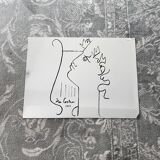 Illustrated mirror profile of Orphée Jean Cocteau 1958