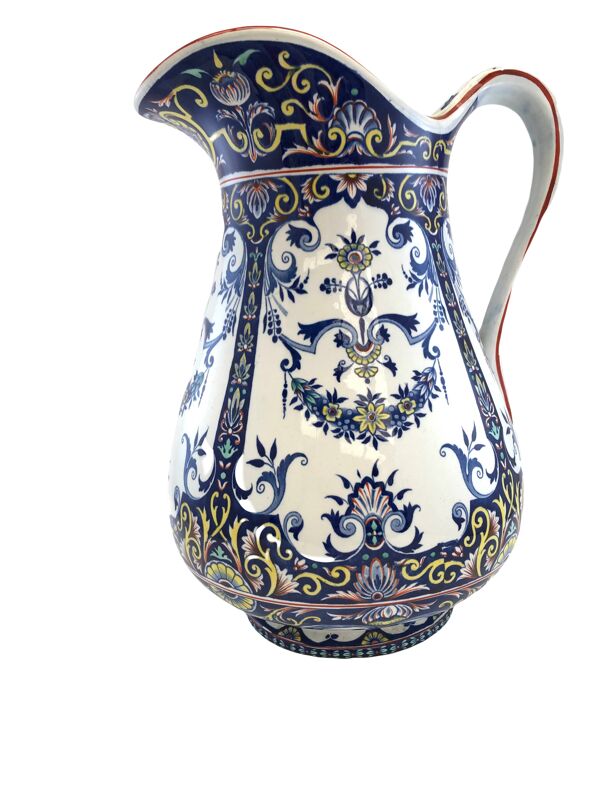 Ensemble de toilette pichet bassine Rouen  Jules Viellard 19eme