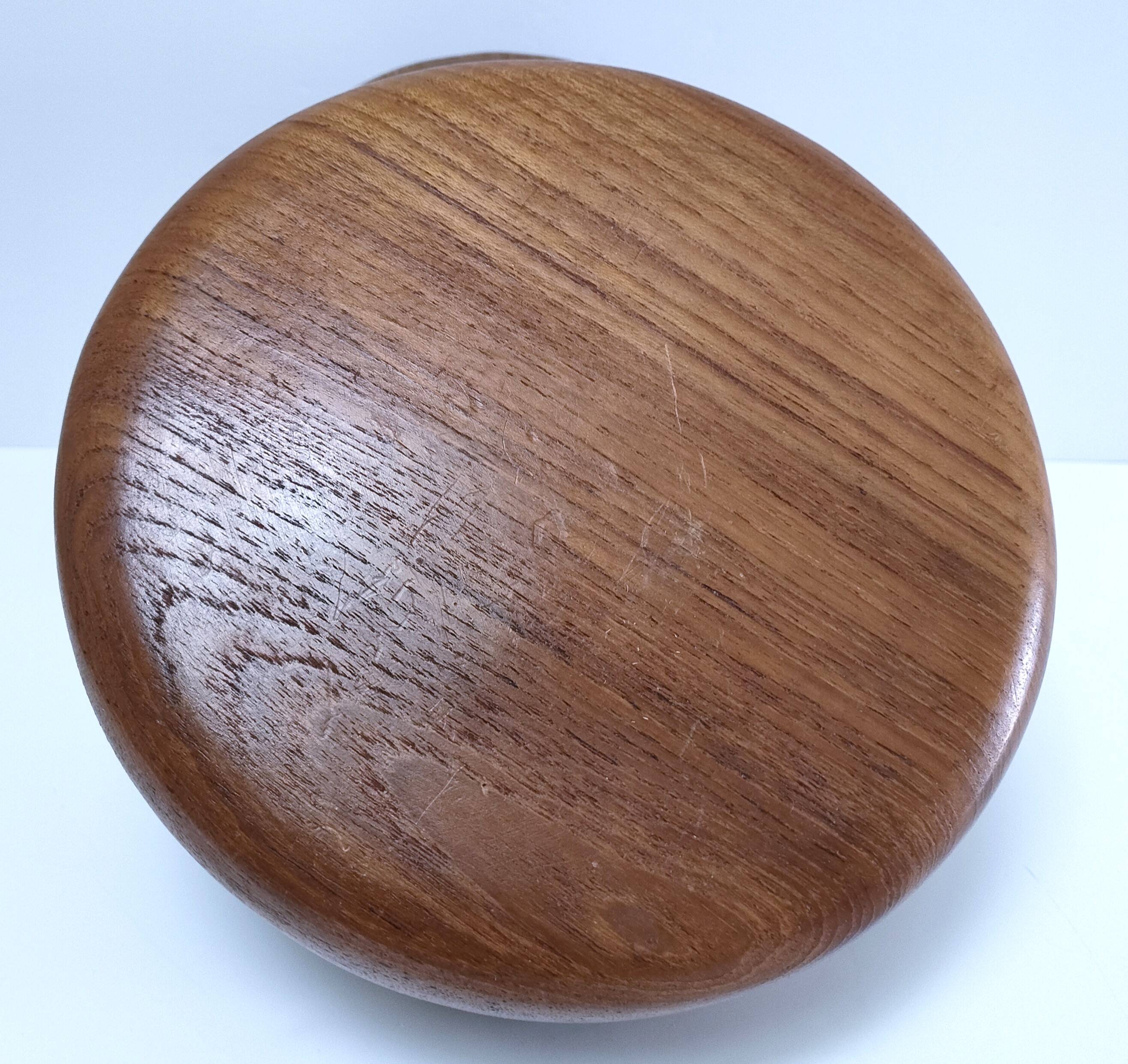 Four vintage solid wood cups