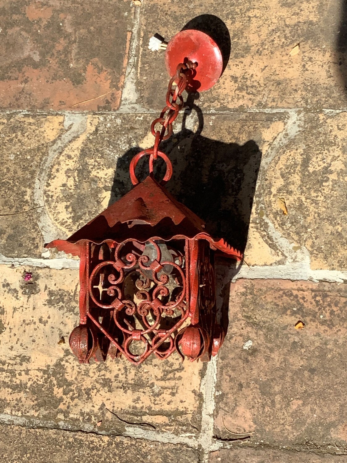 Vintage wrought iron lantern