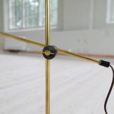 Mid-century modern table lamp in brass and walnut, rare by Einar Bäckström, Sweden.