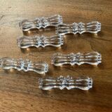 Set of 6 crystal knife rests