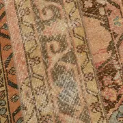 Brown Cream Vintage Persian Runner Rug, Rugs For Rustic Hallway, 74x327Cm