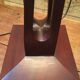 Lampe acajou pied sculpté