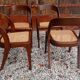 Lot de 4 chaises gondoles cannées
