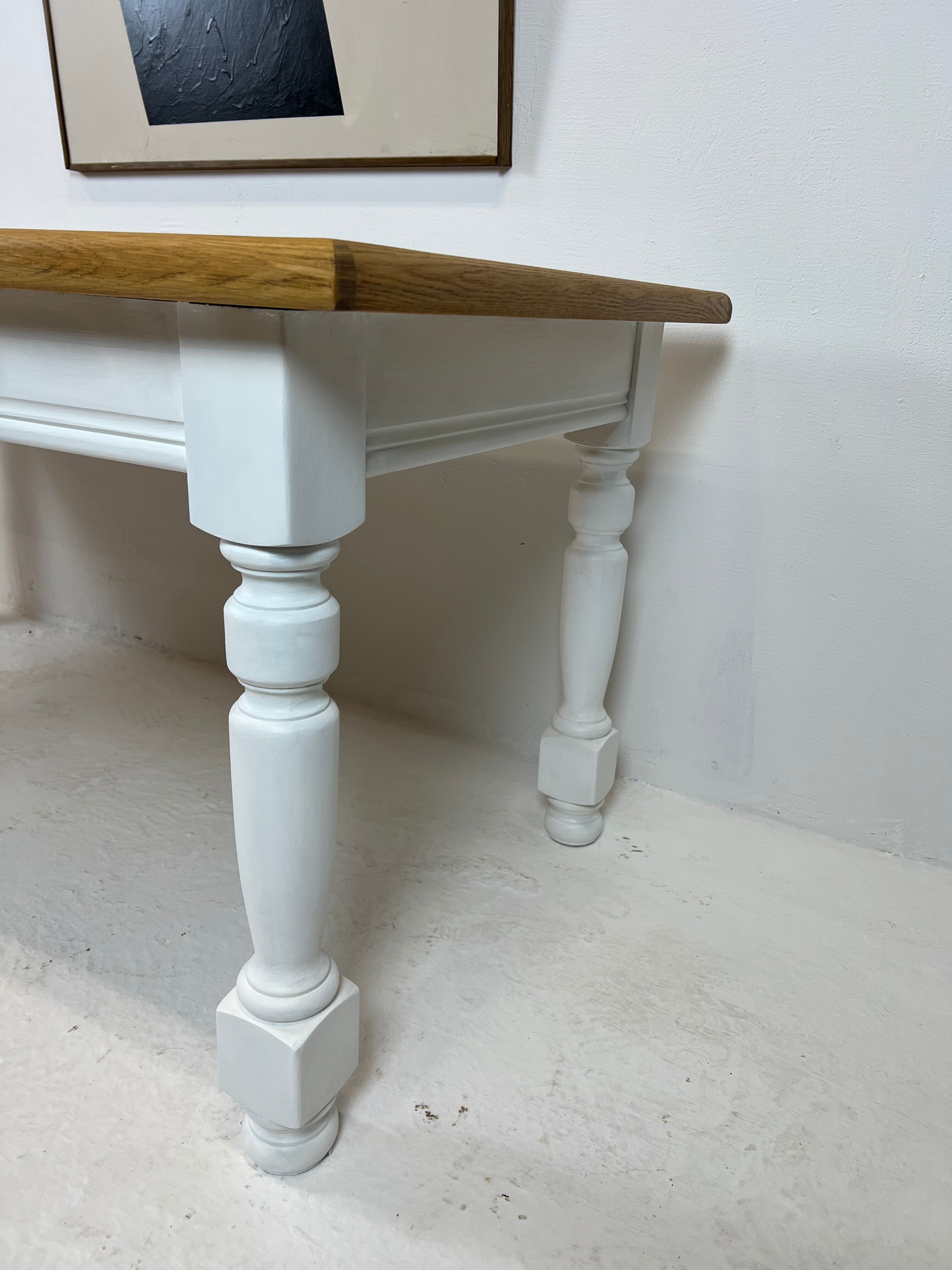 Ivory white base farmhouse table