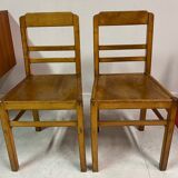 Pair of Elf wooden bistro chairs 1960