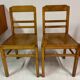 Paire de chaises bistrot Elf en bois 1960