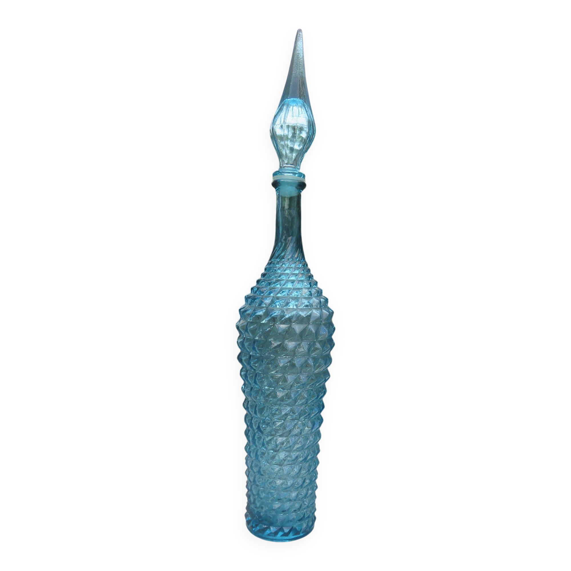 Large Empoli bottle, diamond point, Italy, 60s 70s