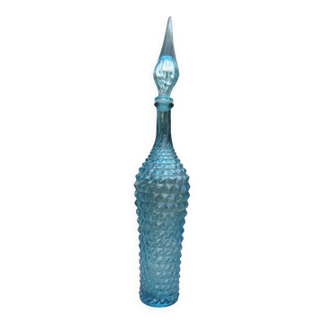 Grande bouteille Empoli, pointe de diamant, Italy, années 60 70