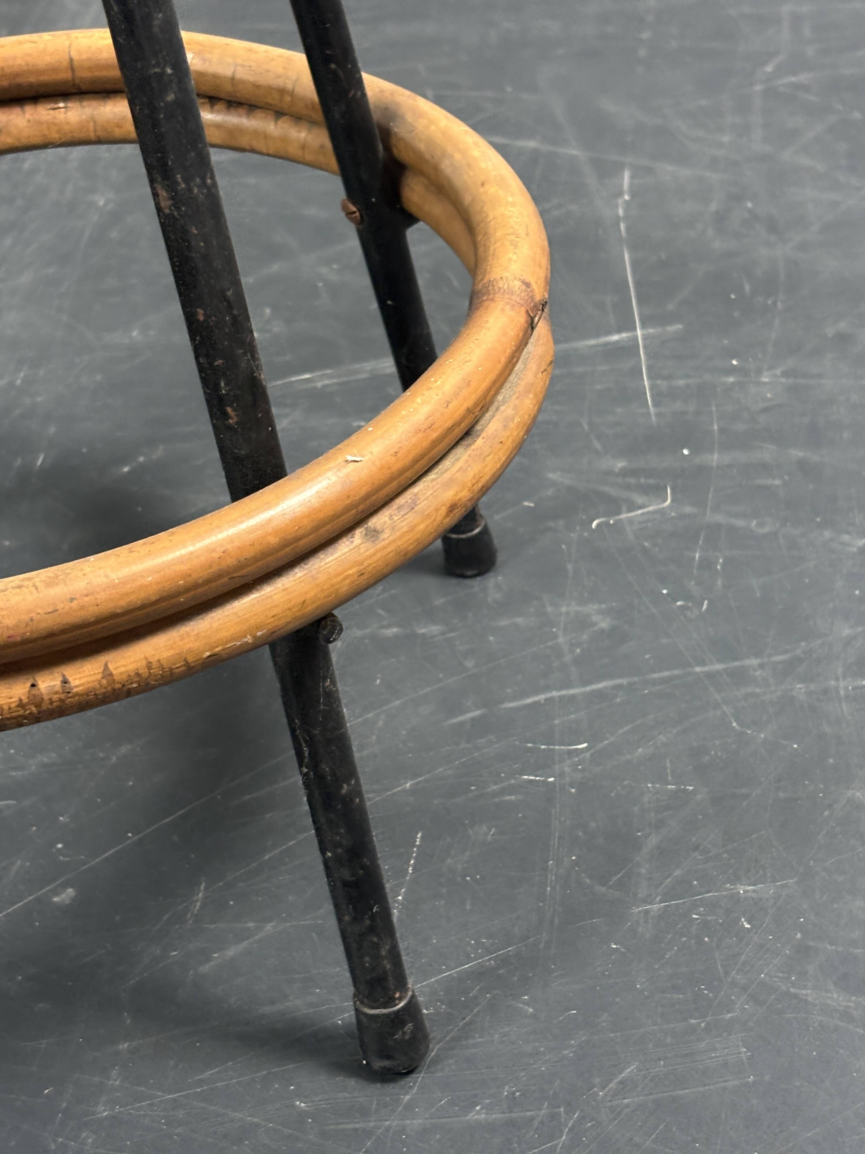 Midcentury Dutch rattan bamboo bar stools by Rohe Noordwolde, 1950s