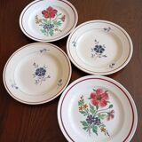 Ironware dessert plates St Amand "Capucines" and Moulin des Loups "Prisca"