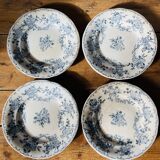 Lot de 4 assiettes plates Bertha Sarreguemines