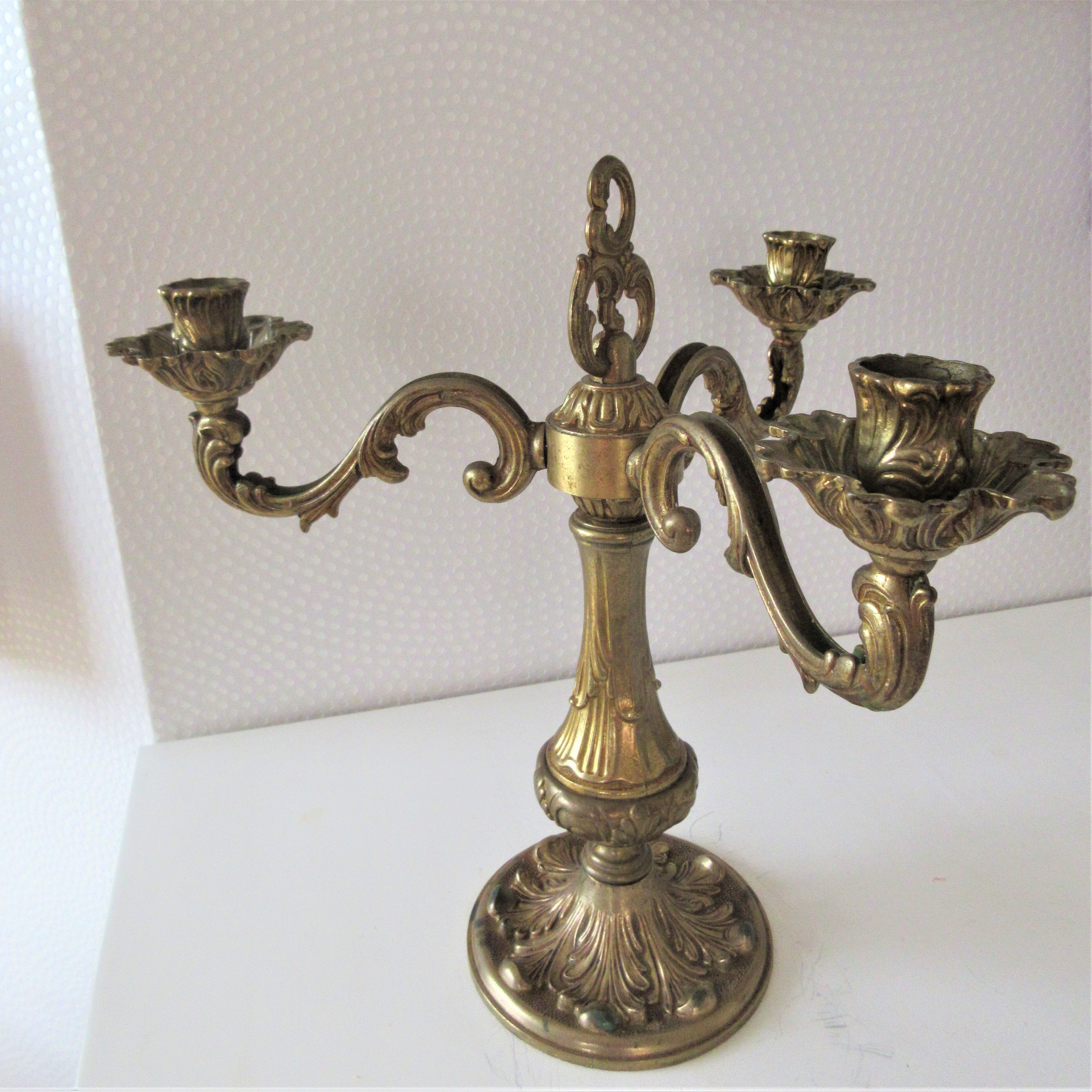 Chandelier 3 branches en bronze