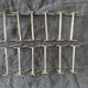 Lot of 12 carries silver metal knives Vulcan art nouveau model origami