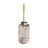 Vintage 60s brass pendant lamp with transparent glass bubbles