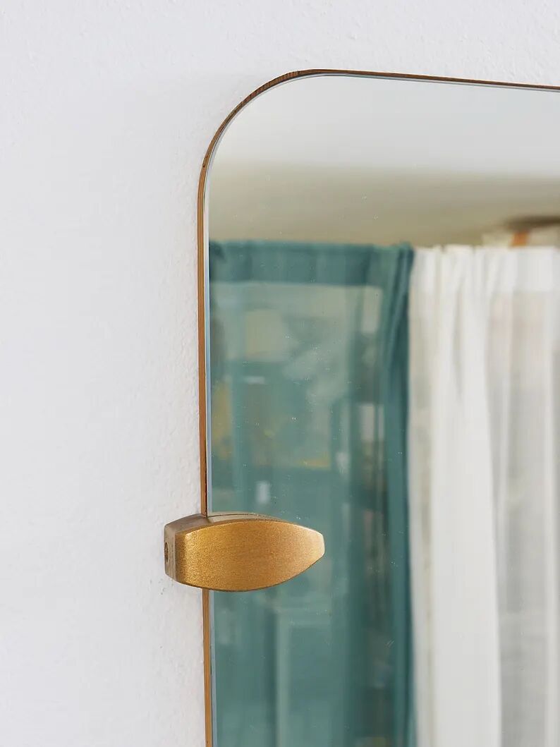 Large Trapezoidal Mid-Century Full-Length Wall Mirror, Vienna, Austria, 1950s