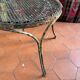 Chaise de jardin en fer peint XIXe