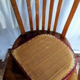 Set of four solid oak monastery style chairs