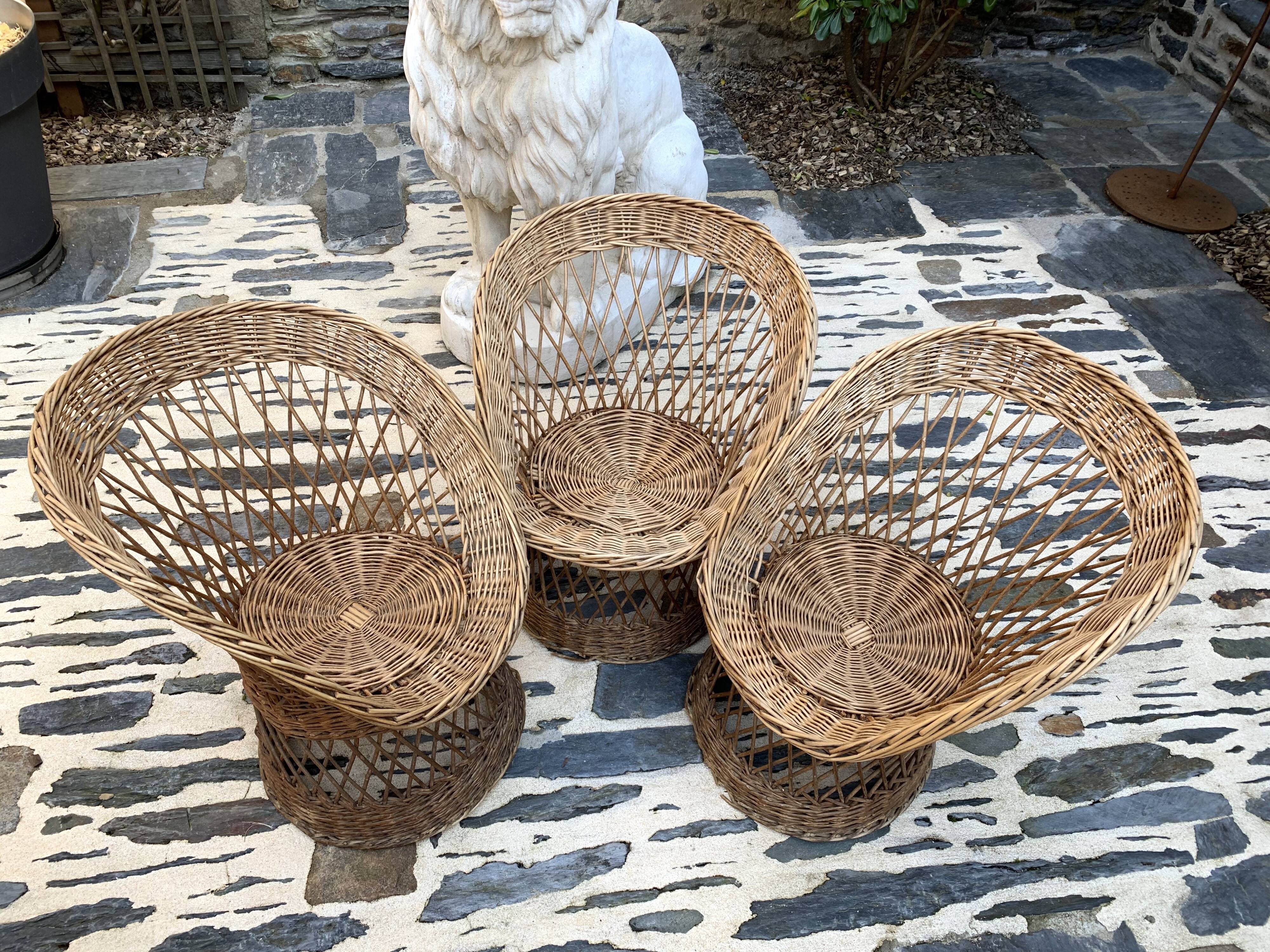 Garden lounge in rattan 1970