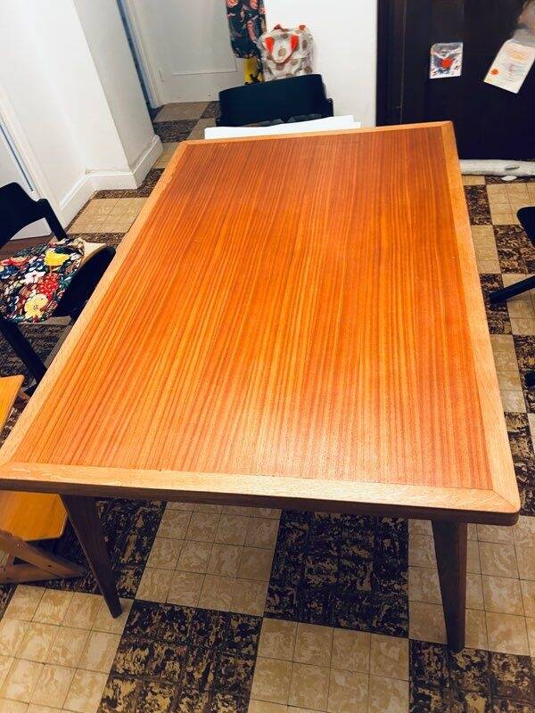 Table bois massif extensible vintage