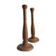 2 bougeoirs en bois