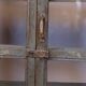 Old shelf, shopkeeper's bookcase in original Burmese teak with blue-gray patina