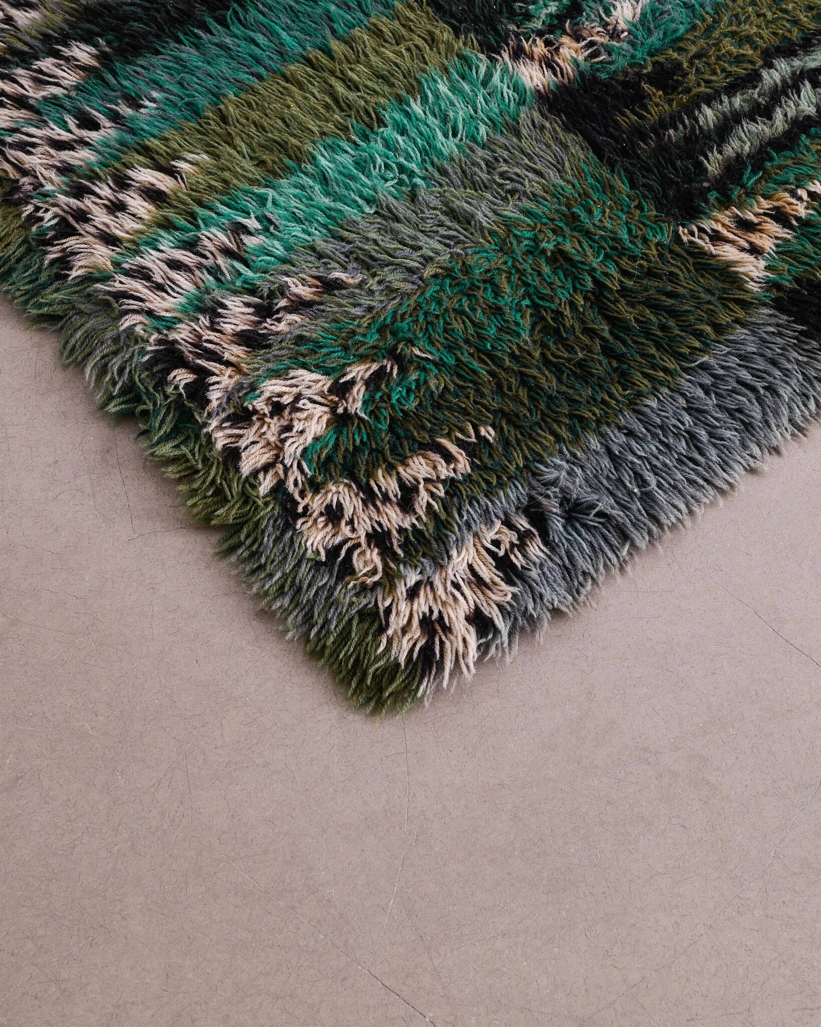 Swedish Mid Century Woven Wool Pile Rug by Marianne Richter, 1960s