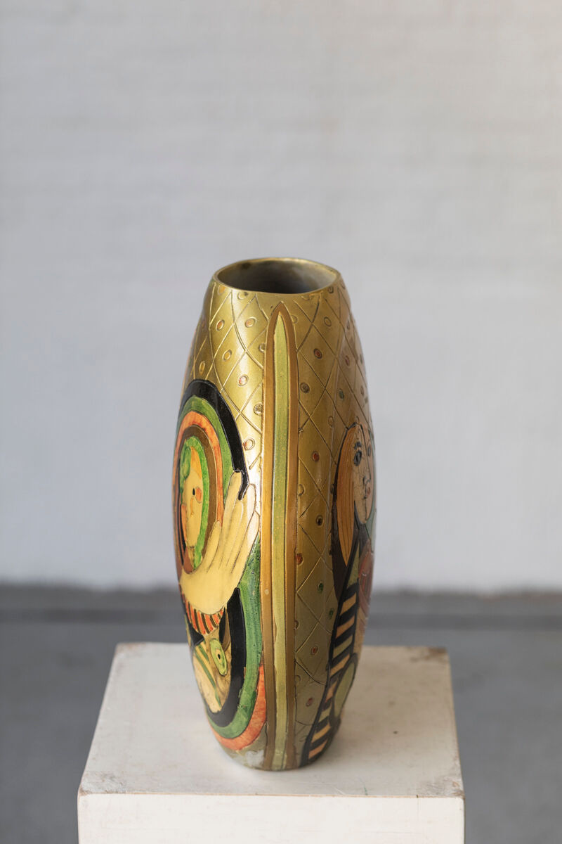 Modernist vase with Picasso inspired ornaments, 1970’s