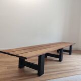 large pine bench - 1950s