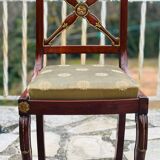Solid mahogany chair, Restoration period, 19th century
