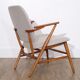Fauteuil vintage scandinave en bois 1950