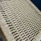 Pair of vintage chairs with rope, antique seating furniture