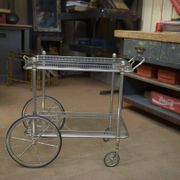 metal drinks trolley, France, 1960