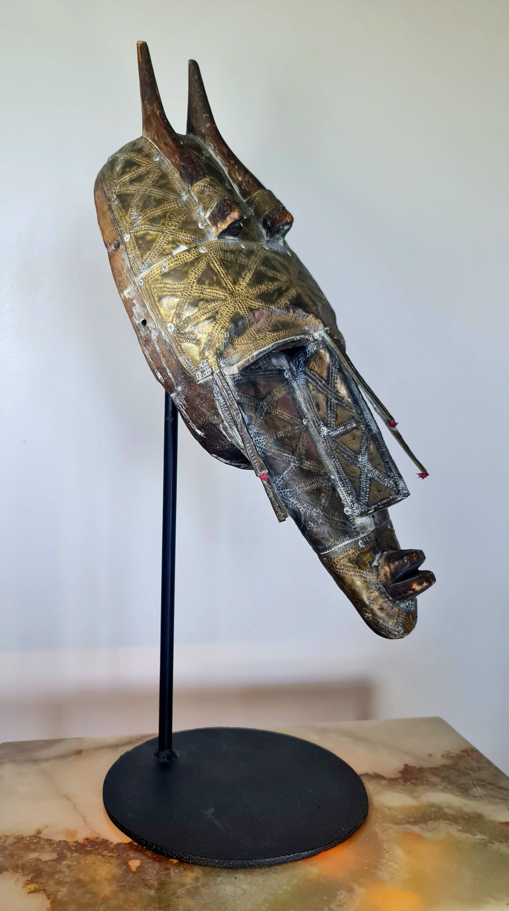 African bambara mask (mali), sold without base