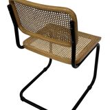 Set of 4 chairs Cesca B32 designed by Marcel Breuer design black frame