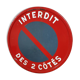 Panel Prohibition to park