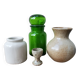 Lot d'objets vintage en grès et verre