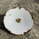 Vintage suspension green enamelled sheet white