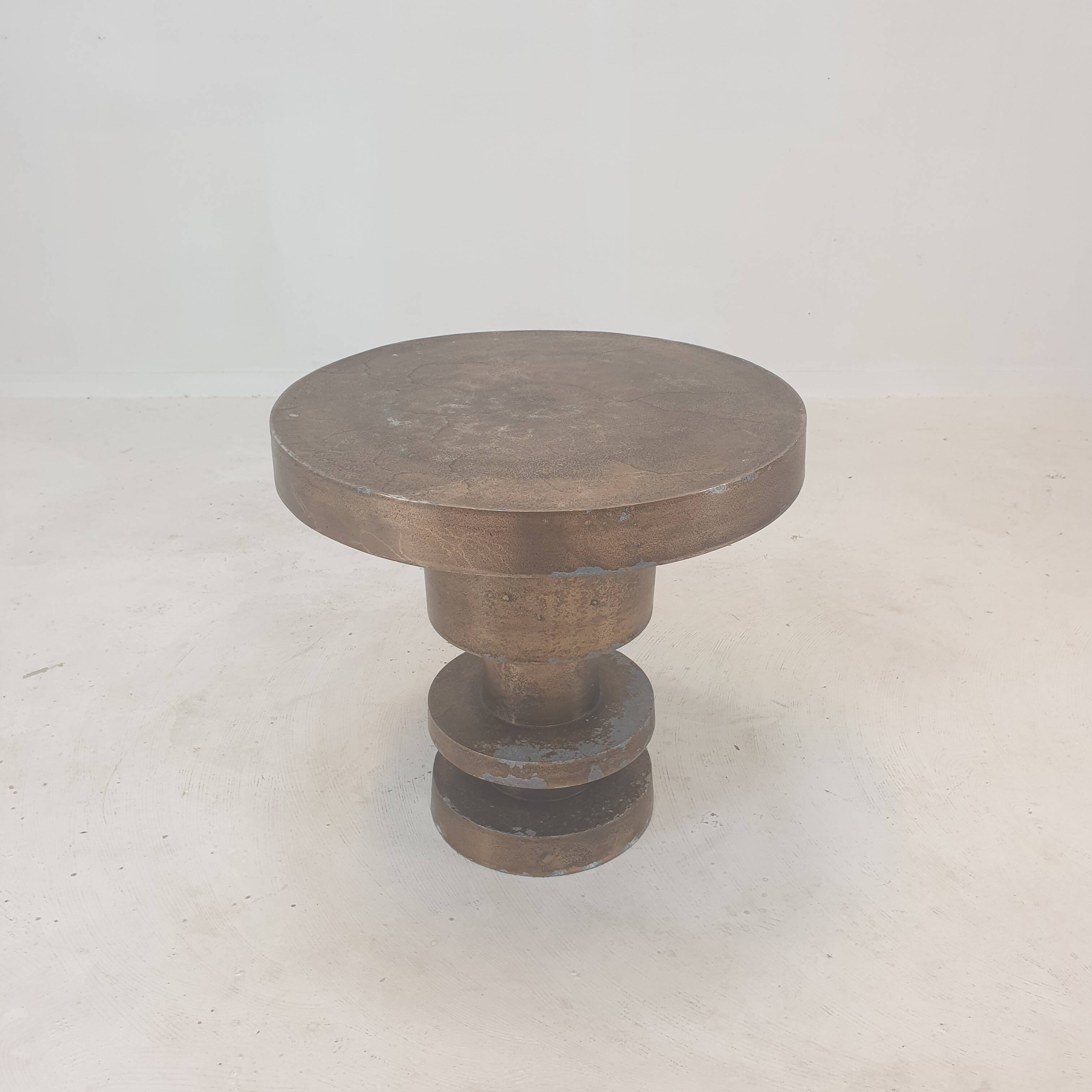 Round Metal Coffee or Side Table, 1970's