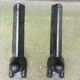 Old cast iron sphinx chenets