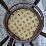 Pair of canned bistro chairs Thonet ZPM Radomsko in curved wood