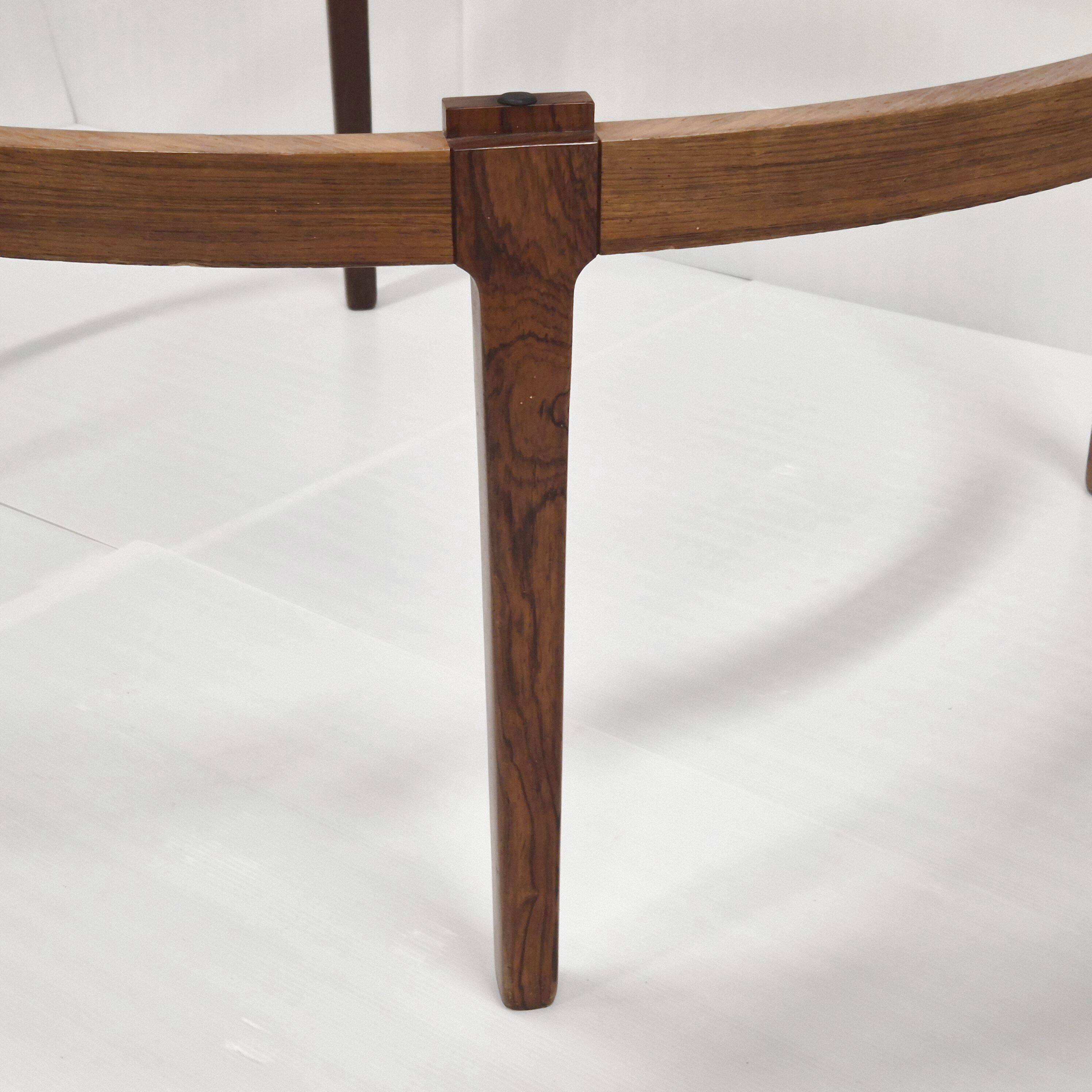 Scandinavian coffee table, 110cm diameter, circa 1960